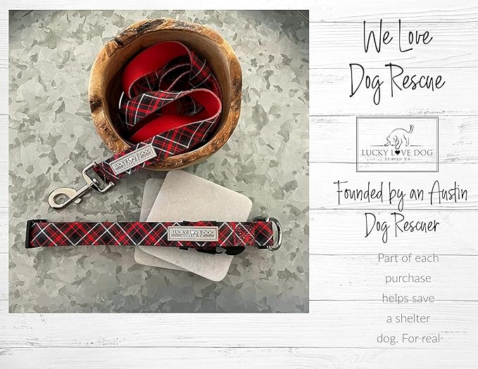 Lucky Love Dog - Adjustable Dog Collar with Easy Click Buckle for Small to Large Ones, Durable, & Comfortable for Male & Female Dogs, Pet Collar for Puppies & Adult Dogs - Heywood, X-Large