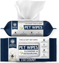 AKC Pet Wipes for Dogs & Cats – Hypoallergenic, Alcohol-Free Wipes for Paws, Face, Ears & Coat – Thick, Gentle Cleaning with Natural Aloe – Available in Lavender, Fresh & Oatmeal Scents