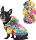 Mklhgty Tie Dye Dog Hoodie, Winter Coat for Small Dogs - Ultra-Soft Adjustable Warm Hood, Breathable Comfort Fabric for Daily Use