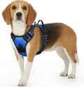 Eagloo Dog Harness Small Sized Dog, No Pull Service Vest with Reflective Strips and Control Handle, Adjustable and Comfortable for Walking, No Choke Pet Harness with 2 Metal Rings, Blue, S