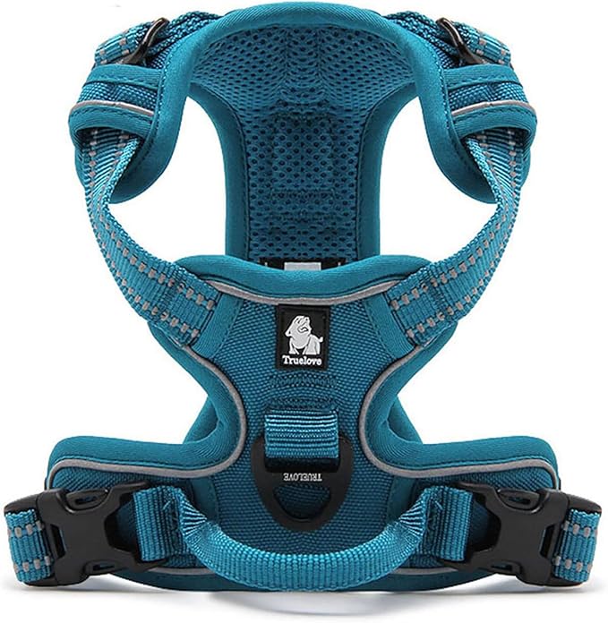 Truelove Adjustable No-Pull Dog Harness Reflective Pup Vest Harnesses Comfortable Control Brilliant Colors TLH5651(Blue,S)
