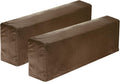 uxcell 2Pcs Stretch Armrest Covers, Polyester Soft Armchair Slipcovers Couch Recliner Arm Cover for Chair Sofa Protector, Coffee
