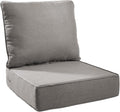 6" Thick Outdoor Chair Cushions - 22"* 24" Patio Furniture Cushions with Water Resistant & Removable Cover, 28D High Density Sponge Patio Cushion for Outdoor Furniture Couch Chair Grey