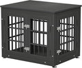 26 Inch Heavy Duty Dog Crate Furniture for Small Dogs, Decorative Pet House End Table, Wooden Cage Kennel Furniture Indoor, Black
