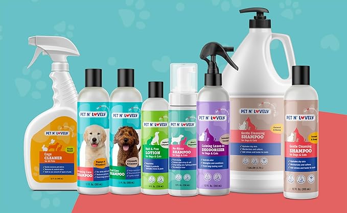 Pet N' Lovely Calming Leave-In DEODORIZER | Controls Odor | for Dogs and Cats | Detangles & Conditions | Fresh Long Lasting Scent | Convenient Spray Top for easy application | 12 Fl. Oz., Clear