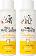 Skout's Honor Probiotic Cat Shampoo & Conditioner with Avocado Oil & Omega-3s, 97% Natural, Paraben & Sulfate-Free, Cruelty-Free, 16oz, Honeysuckle, 2-Pack