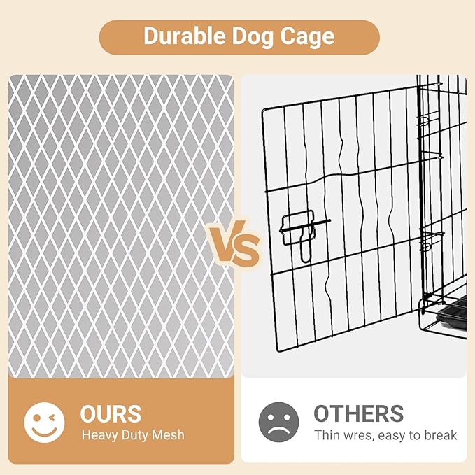 71 Inch Dog Crate Furniture for 2 Dogs，XXL Thick Wooden Double Kennel TV Stand w/Removable Divider - Heavy Duty Indoor Cage for Large Breeds (White & Black Top, 71L* 23.6W* 33.5" H)