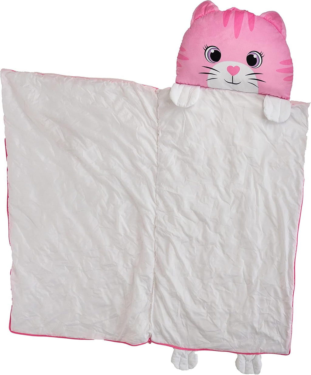 Kid's Nap Buddies Character Preschool Nap Mat, Toddler Sleeping Bag with Pillow for Daycare, Ages 3+