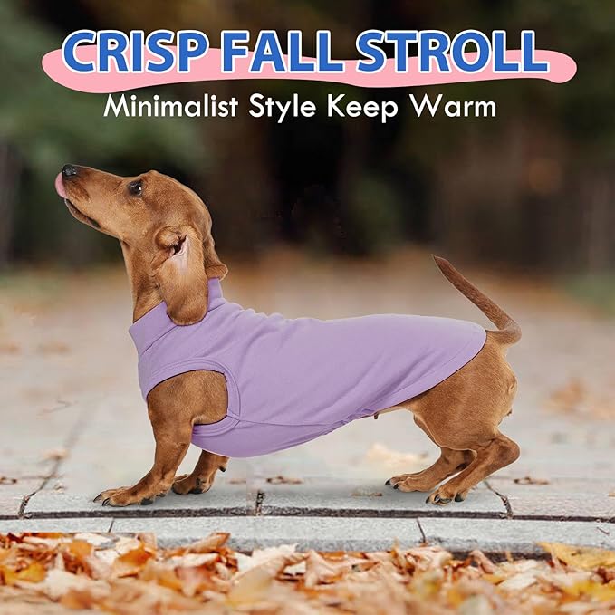 Dog Fleece Vest - Purple, XL - Sleeveless Lightweight Shirts | Warm and Stretchable Sweater for Dachshund Dogs,Sweatshirt Indoor Daily Wear,Small to Medum Dogs Clothes