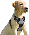 BARKBAY No Pull Dog Harness Front Clip Heavy Duty Reflective Easy Control Handle for Large Dog Walking(Dark Grey,XS)