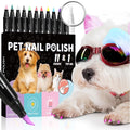 Dog Nail Polish，Gel Top Coat, 11 Colors Nail Polish Pens Quick Dry And 1 TOP Gel Pen Set, Non Toxic Dog Accessories,DIY Dogs Puppy Nails,Quick Dry, Long Lasting