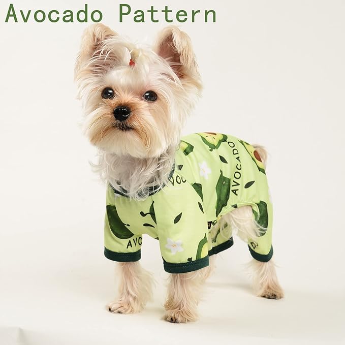 Dog Pajamas for Small Dogs Boy Girl, Dog Clothes Tiny Chihuahua Yorkie Spring Summer Shirt, Cute Puppy Outfit Pjs Jumpsuit Cat Onesie Apparel Pet Clothes