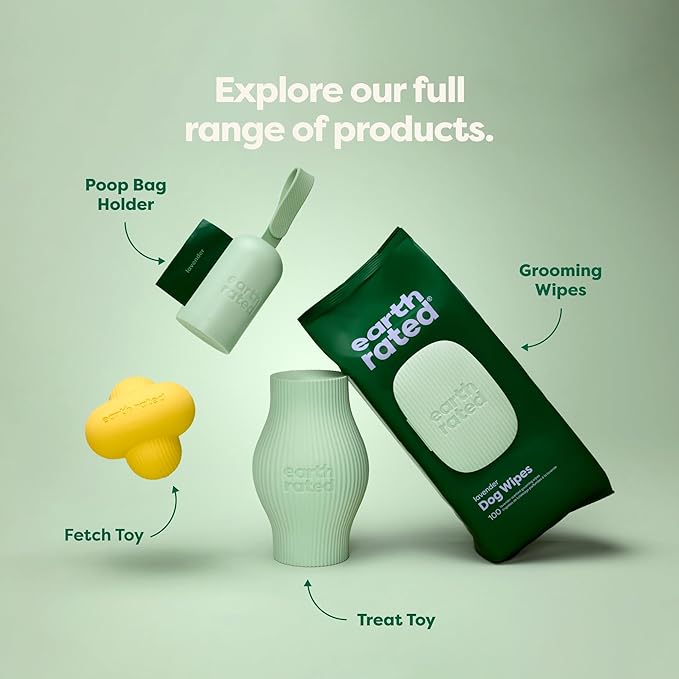 Earth Rated Dog Ball, Interactive Fetch Toy for All Breeds, Comes in Multiple Sizes, Made with Natural Rubber, Perfect for Indoor and Outdoor Use, Medium, Yellow