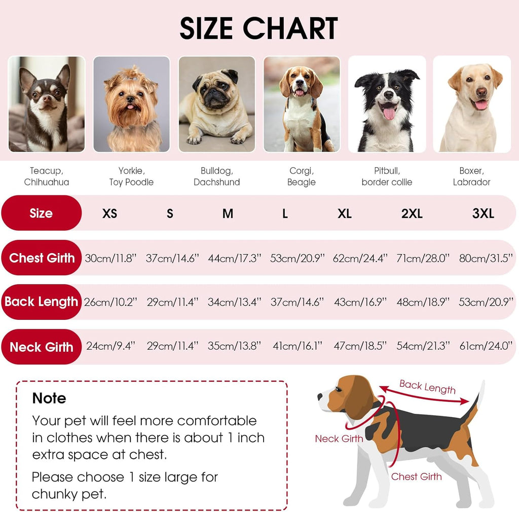 Queenmore Turtleneck Large Dog Sweater, Plaid Dog Sweater with Check Pattern, Long Sleeve Holiday Doggie Sweaters, Solid Pet Sweaters for Large Breeds, Red L