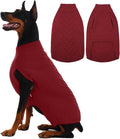 IECOii Extra Large Dog Sweater - Warm Xmas Dog Apparel, Dark Red - 3XL for Large Dogs (Labrador, Husky)