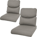Rilyson Patio Cushions for Outdoor Furniture - 22×24 Inches High Back and Deep Seating Outdoor Cushion for Patio Chairs Sofa Couch Loveseat Water Resistant(Grey/2 Set/Smile)