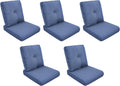 Patio Cushions for Outdoor Furniture - 22" x 25" x 4" UV Resistant Thick Foam Cushions Water Resistant Replacement Cushion for Outdoor Patio Furniture Chair/Sofa/Couch | Blue | 5-Pack |