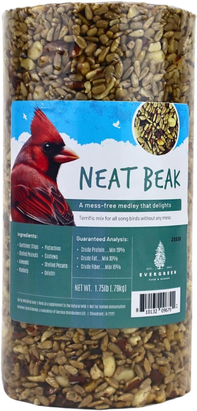 Birdseed Cylinders with Hole - Bird Seed for Outside Wild Birds (Small Cylinder, Neat Beak 1pc)