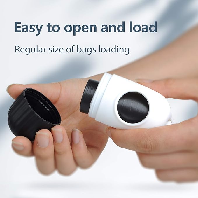 Fida Retractable Dog Leash with Dispenser and Poop Bags, 16 ft Pet Walking Leash for Medium Dog or Cat up to 44 lbs, Anti-Slip Handle, Tangle-Free, Reflective Nylon Tape (M, Black)