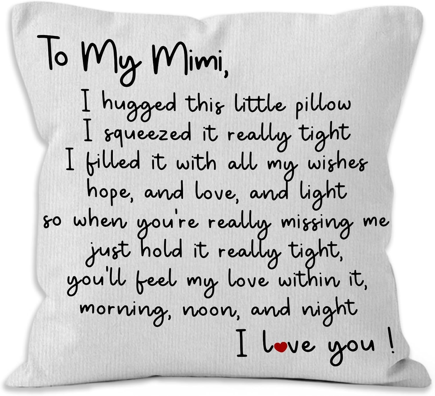 Mimi Gifts Throw Pillow Covers 18x18, Gifts for Mimi Decorative Decorations Pillow Covers for Home Bedroom Couch
