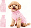 Small/Medium Dog Sweater, Warm Comfy Stretch Dog Winter Coat w/Sleeves & High Neck, Premium Dog Clothes for Schnauzer-Best for Holidays, Daily Walks M Pink