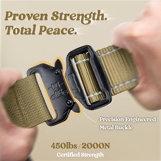 rabbitgoo Tactical Dog Harness for Large Dogs, No Pull Upgraded Reflective Heavy Duty Molle Vest with Handle, Adjustable Military Service Dog Vest for Walking Hiking Training, Brown, XL