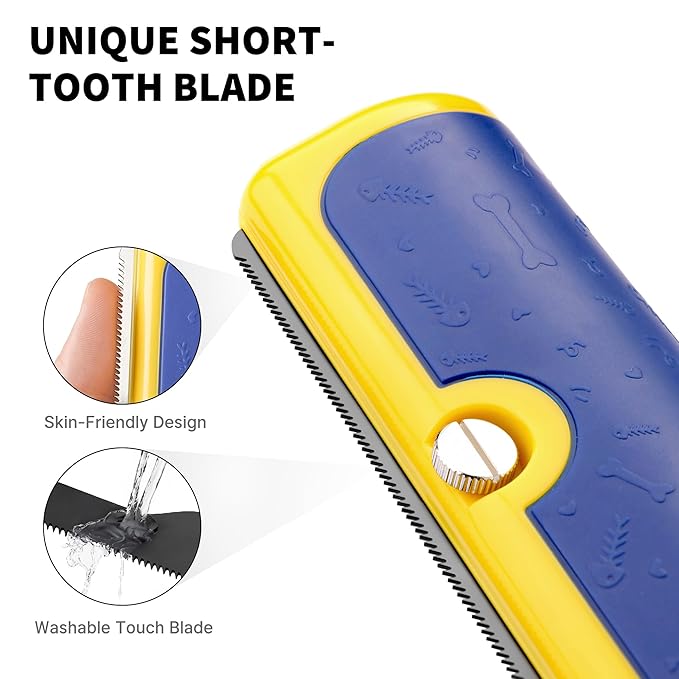 Dog Brush for Shedding, Deshedding Grooming Tool for Dogs & Cats, Pet Hair Remover, Cat Deshedding Comb, Professional Grooming Tool, Easy to Clean, Pet Grooming Brush for Dogs and Cats