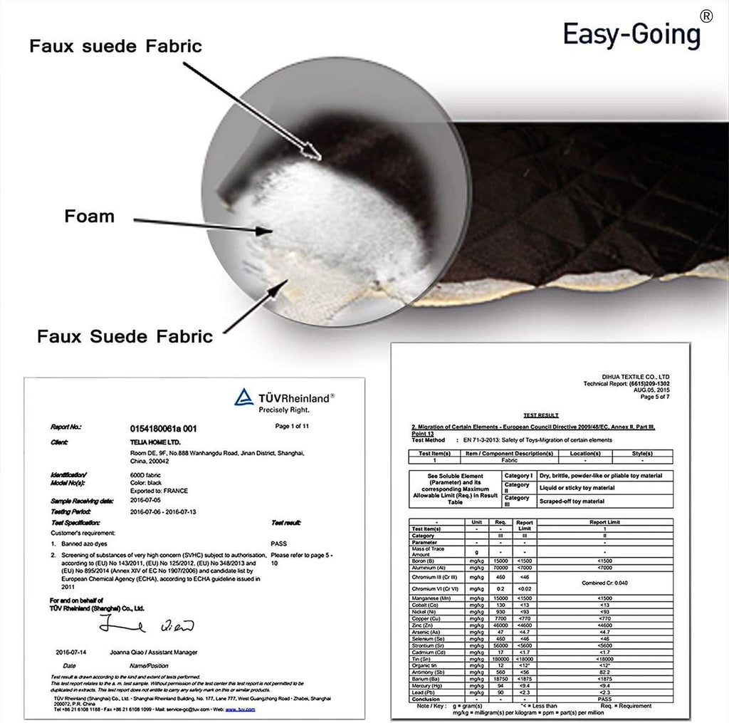 Easy-Going Reversible Oversized Couch Cover for 3 Cushion Couch Sofa Cover for Dogs Water Resistant Furniture Protector Cover with Foam Sticks for Pet (Oversized Sofa, Chocolate/Beige)