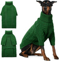 ASENKU Extra-Large Dog Sweater, Dog Sweaters for Extra Large Dogs, Pet Sweatshirt Apparel Turtleneck Pullover Winter for Doberman, Great Dane (Dark Green, 4XL)