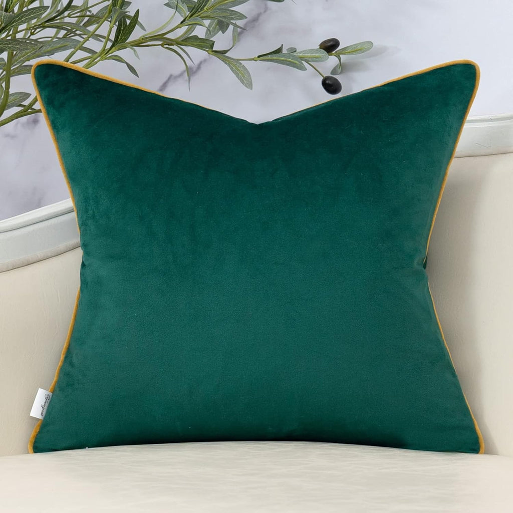 Yangest Green Twigs Throw Pillow Cover Velvet Branches Velvet Cushion Case Neutral Pillowcase for Sofa Couch Bedroom Living Room Home Decor,20x20 Inch