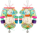 BBjinronjy Bird Toys,2PCS Hanging Natural Soft Sola Ball Beak Chew Shred Forage Toys for Parrots,Cockatiel,Conure,Love Birds,Parakeets,Budgie and Other Small Birds