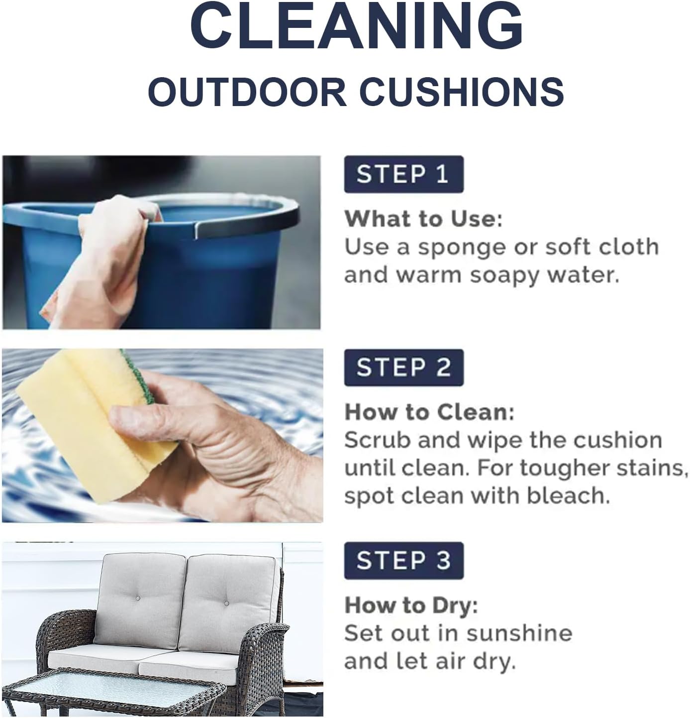 Rilyson Patio Cushions for Outdoor Furniture - 22×24 Inches High Back and Deep Seating Outdoor Cushion for Patio Chairs Sofa Couch Loveseat Water Resistant(Red/1 Set/Button)