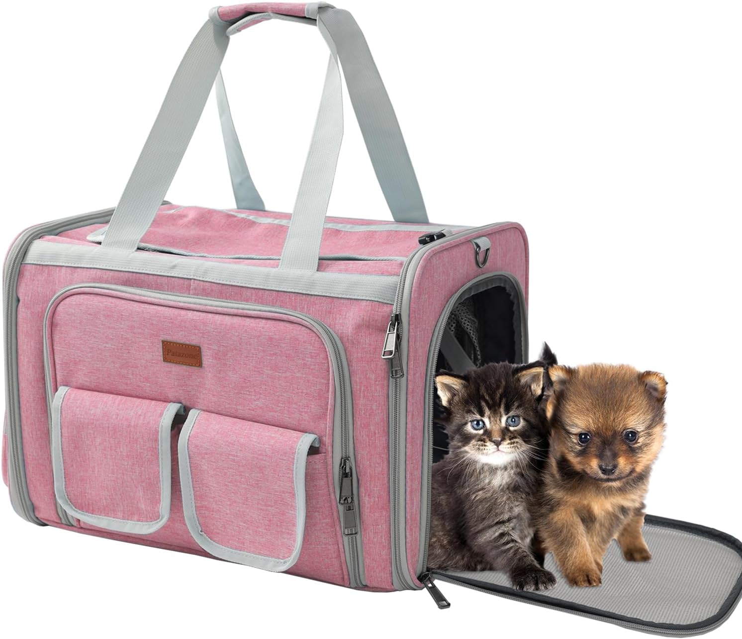 Cat Carriers Soft Pink Small Dogs Carrier Airline Approved,Expandable Pet Bags Softsides Small Dogs Puppy Kitties Rabbit Bunny Carriers Bag Small Animals Travel Outdoor Carry Kennel