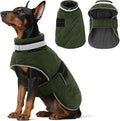 Dog Winter Coat Warm Padded Puppy Jacket Windproof Water Resistant Clothes for Small Medium Large Pets Christmas Sweater Outfit Vest(Green, M)