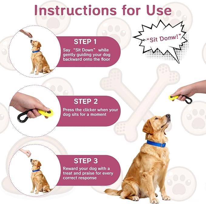 32 Pcs Dog Training Clicker with Wrist Strap Multicolor Pet Behavioral Training Accessories for Dogs Cats Horses Birds