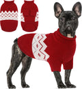 Queenmore Warm Dog Sweater, Soft Pet Knitwear, Knitted Pullover, Vlentines Day Gifts Winter Pet Clothes for Small Medium Dogs Cats