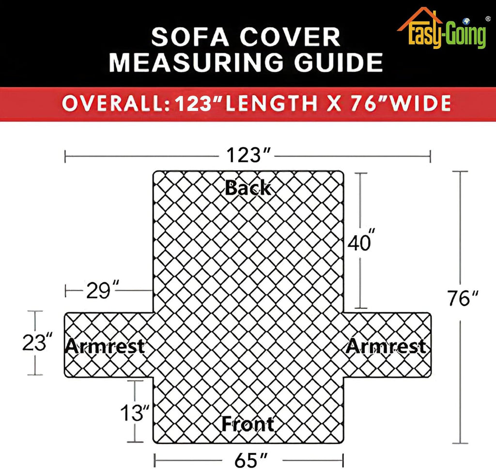 Easy-Going Reversible Couch Cover for 3 Cushion Couch Sofa Cover for Dogs Water Resistant Furniture Protector Cover with Foam Sticks Elastic Straps for Pet Cat (Sofa, Ivory/Ivory)