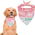 Personalized Dog Bandanas Custom Neckwear Name Button Anti-loosening Dog Scarf Triangle Bibs Kerchief Pet Costume Accessories for Small Medium Large Dogs Cats Pets Birthday