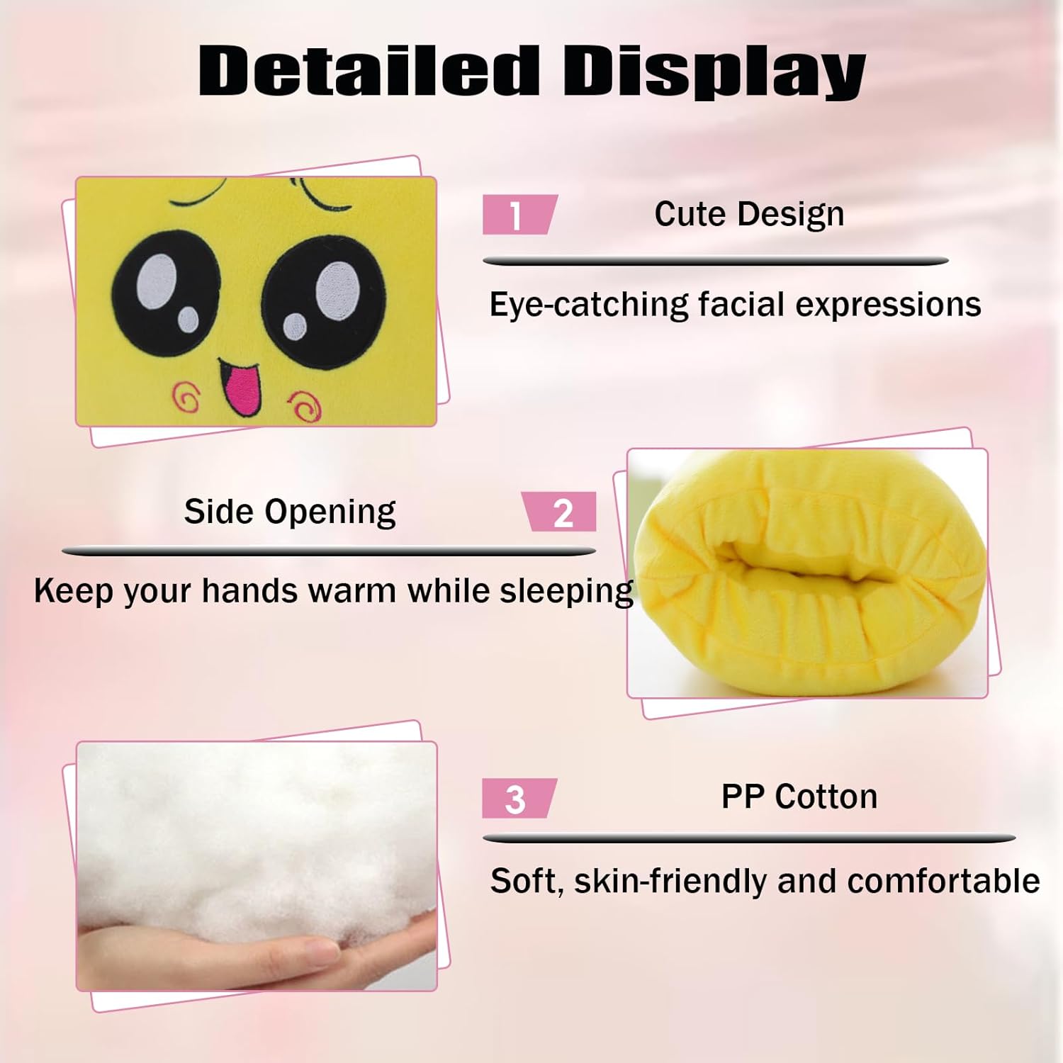 Kids Cartoon Hand Pillow Hand Warmer,Multifunction Home Animal Doll Plush Muffs Cartoon,Soft Cotton,for Napping,Travel Essentials (model9)