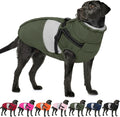 AOFITEE Dog Coat Warm Dog Winter Coat, Waterproof Dogs Jacket with Harness, Dogs Snow Jacket Snowsuit with Zipper & Furry Collar, Reflective Windproof Pet Sweater for Cold Weather, French Bulldog, L