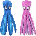 Dog Squeaky Toys Octopus - No Stuffing Crinkle Plush Dog Toys for Puppy Teething, Durable Interactive Chew Toys for Small, Medium and Large Dogs Training and Reduce Boredom, 2 Pack