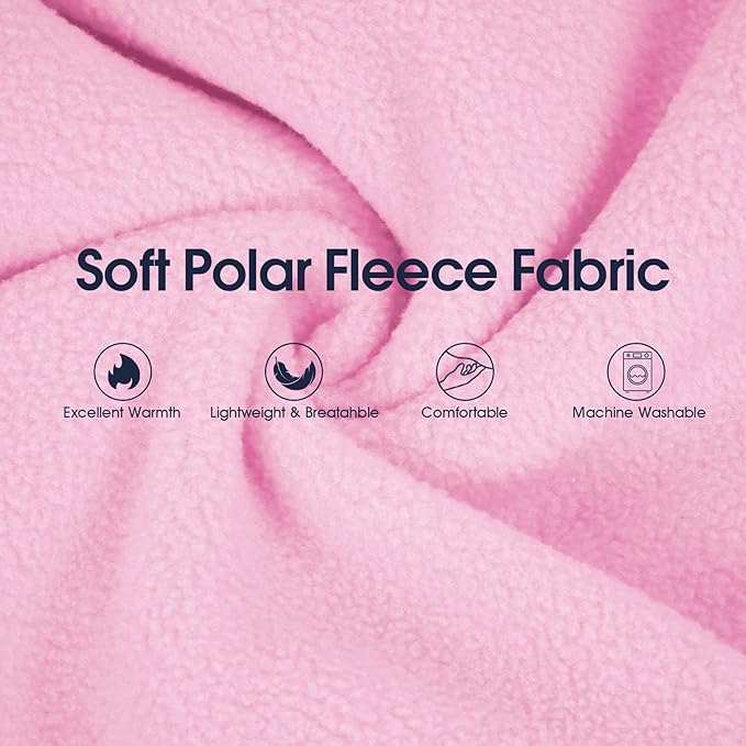 IECOii XL Dog Sweater & Pullover Hoodie for Large Dogs, Warm Fleece Layer with Hood for Cold Weather, Boys & Girls, Pink, Size XL