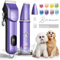 Dog Grooming Kit, Dog Clippers for Grooming for Thick Curly Coats, Professional Pet Hair Shaver Paw Trimmer Cordless Rechargeable Low Noise for Dogs Cats Animals Face Ear