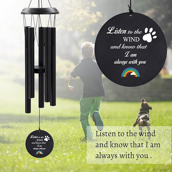ASTARIN Dog Memorial Gifts Sympathy Wind Chime for Pet Loss Gifts, Cat Wind Chimes for a Grieving Pet Owner, Pet Memorial Wind Chimes