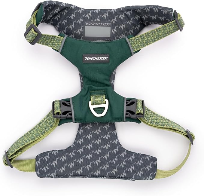 Winchester Pet No-Pull Adjustable Soft Padded Dog Vest Harness with Reflective Stitching, Smoke Pine, Extra Large