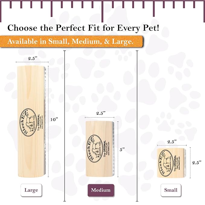 SleekEZ Dog Brush for Shedding & Dog Grooming Supplies | Pet Hair Removal Tool | Great For All Fur Types | For Short, Medium, & Long Hair Pets | Reduces Shedding by 95% | Made in USA | 1 pack | 5 inch