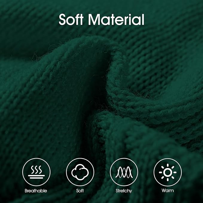 Dog Sweaters for Small Medium Large Dogs Girl, Classic Turtleneck Pet Sweater for Dogs, Thermal Doggy Winter Coat, Warm Dog Shirt Outfits, Double Knitting Collar for Outdoor Playing (XL, Dark Green)