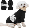 Queenmore Warm Dog Sweater, Soft Pet Knitwear, Knitted Pullover, Winter Pet Clothes for Small Medium Dogs Cats