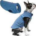 Gooby - Fleece Vest, Small Dog Pullover Fleece Jacket with Leash Ring, Blue, Medium