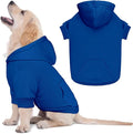 Dog Sweaters for Small Dogs Dog Hoodie Pet Sweater Solid Soft Brushed Fleece Pet Clothes Hoodie Sweatshirt with Pocket(Blue-S)